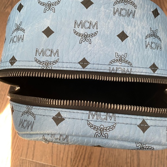 MCM stack sided backpack Medium denim light blue - Picture 7 of 7